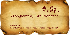 Visnyovszky Szilveszter névjegykártya